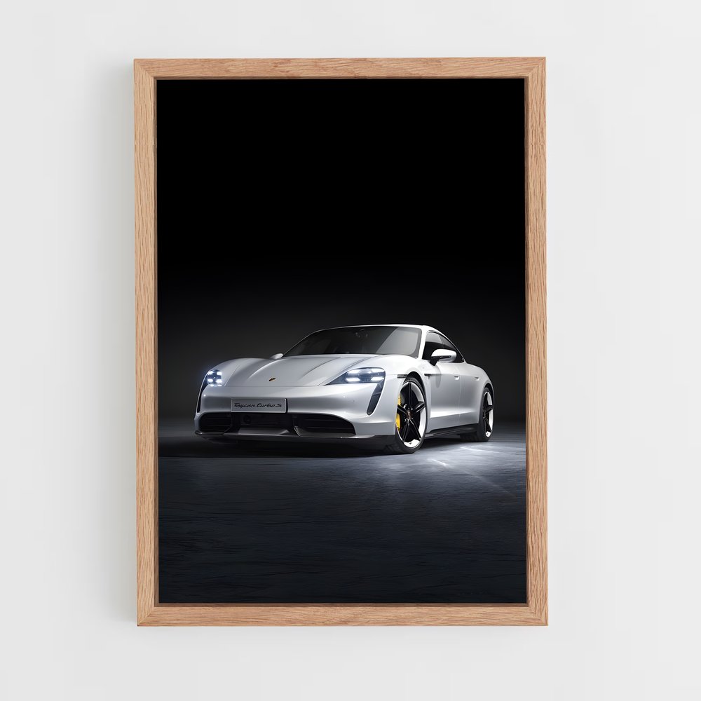 Poster élégant Taycan Turbo S – affiche Porsche (vue 4)
